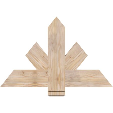 Ekena Millwork Kennewick Smooth Timber Gable Bracket, Douglas Fir, 36"W x 23"H x 1 1/2"D x 5 1/2"F, 15/12 Pitch GBW036X23X0206KEN00SDF